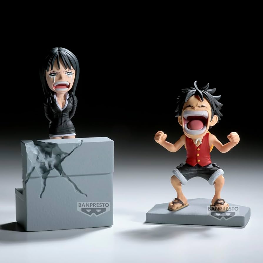 BANDAI One Piece World Collectable Figure Log Stories Monkey D. Luffy & Nico Robin