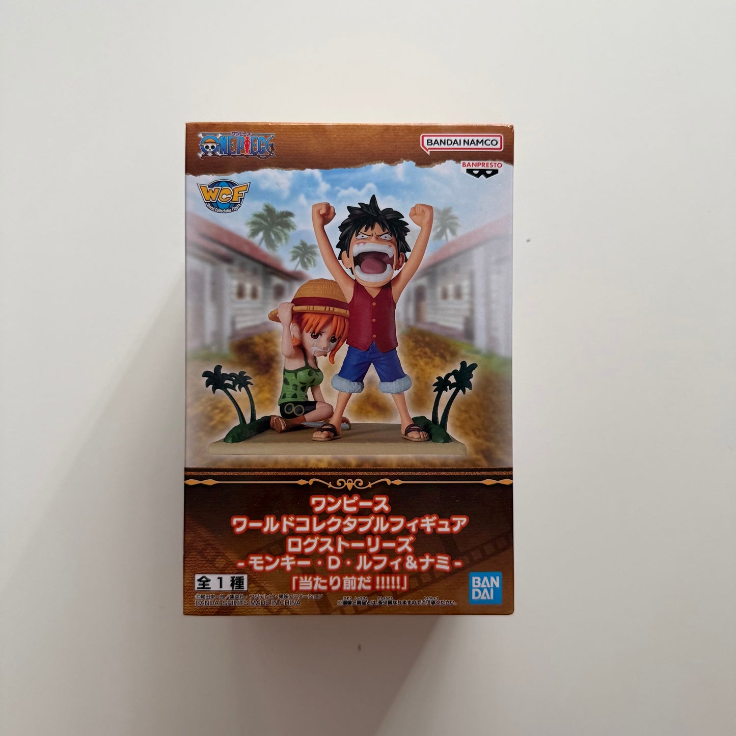 BANDAI One Piece World Collectable Figure Log Stories Monkey D. Luffy & Nami
