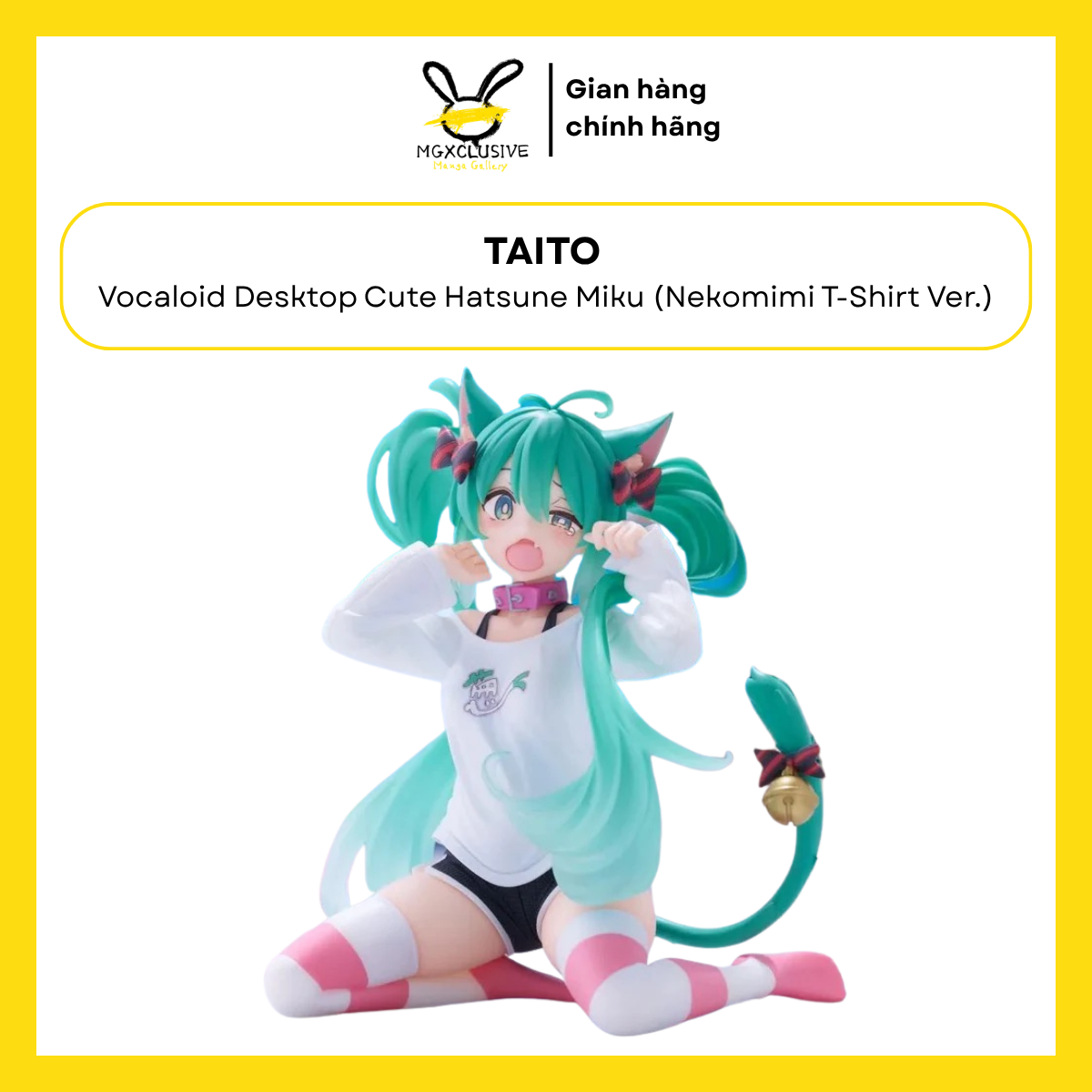Hatsune Miku Vocaloid Desktop Cute Hatsune Miku (Nekomimi T-Shirt Ver.)