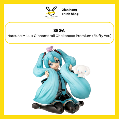 Hatsune Miku x Cinnamoroll Choko-nose Premium Figure (Fluffy Ver.)