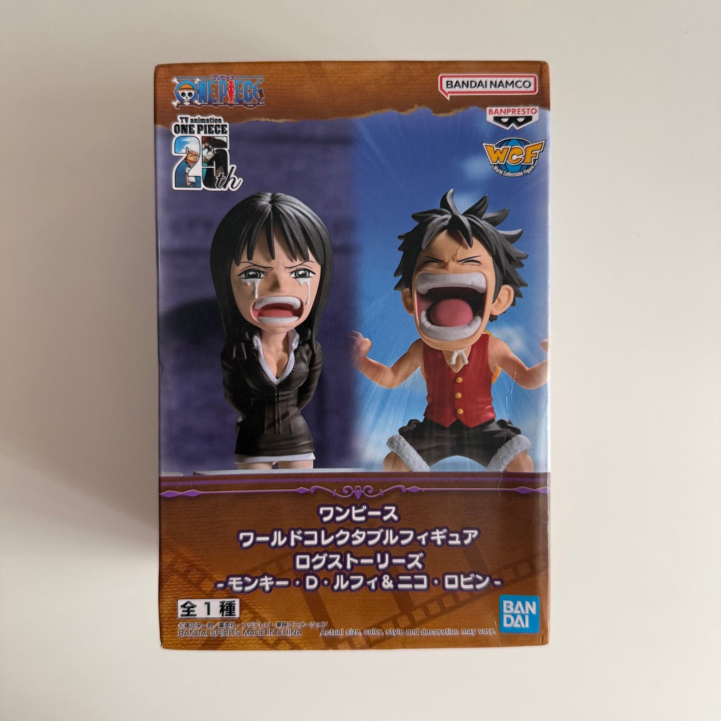 BANDAI One Piece World Collectable Figure Log Stories Monkey D. Luffy & Nico Robin
